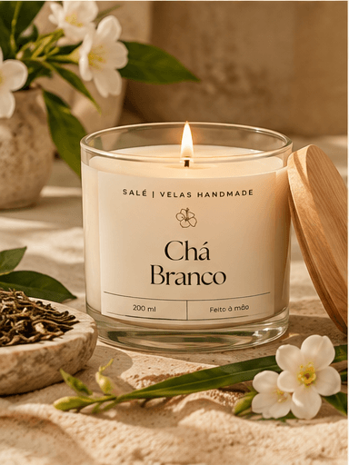 Vela Chá Branco